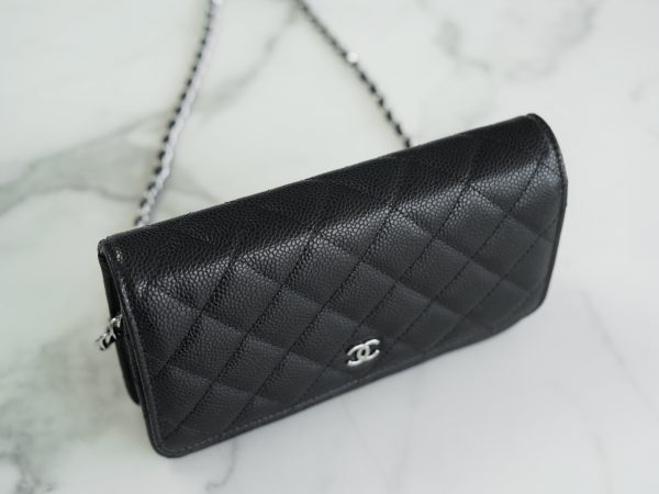 Chanel Replica Wallet on Chain in Black - Image 2