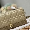 Best Replicas Bags - Dior Miss Mini Replica Bag in Apricot Lambskin Cannage Shop For Best Louis Vuitton LV Replica Bags With Cheap Price