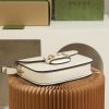 Best Replicas Bags - Replica Gucci Horsebit Shoulder Bag White Leather 602204 Shop For Best Louis Vuitton LV Replica Bags With Cheap Price