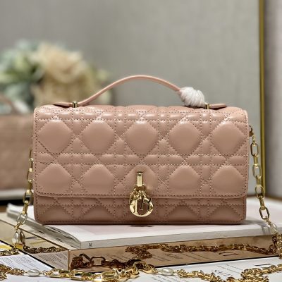 Replica Dior Miss Mini Rose Des Vents Lambskin Bag S0980Onmj_M49P