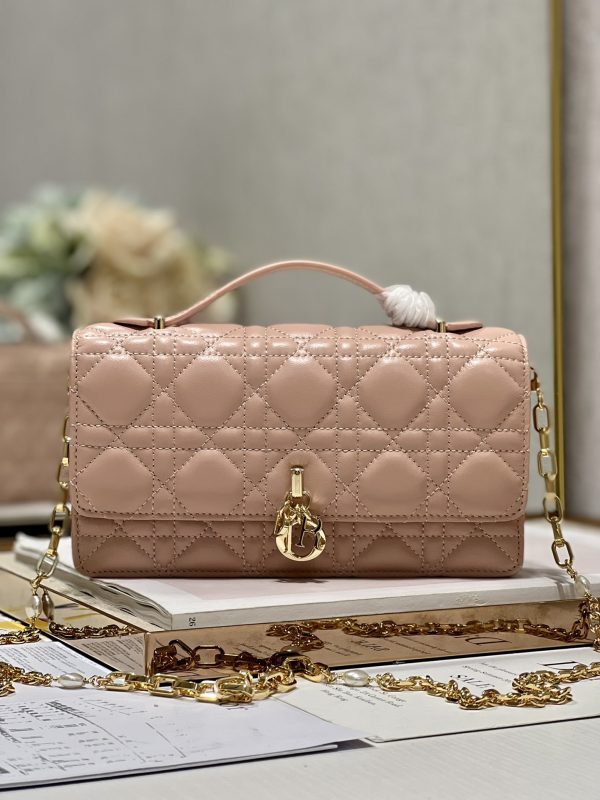 Replica Dior Miss Mini Rose Des Vents Lambskin Bag S0980Onmj_M49P
