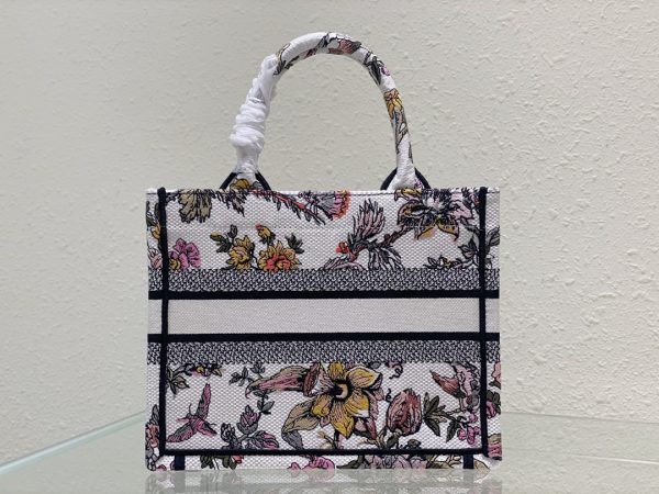 Dior Book Tote Replica - White Jardin Botanique Embroidery - Image 7