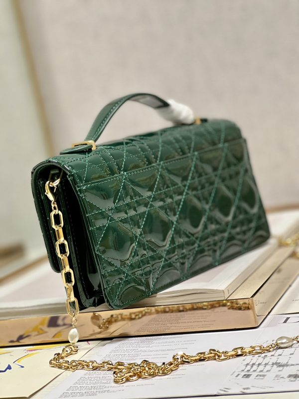 Replica Dior Miss Mini Bag in Rose Pine Green Patent - Image 6