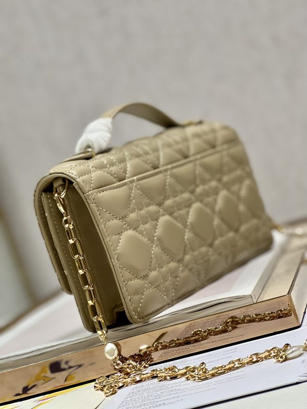 Dior Miss Mini Replica Bag in Apricot Lambskin Cannage - Image 5