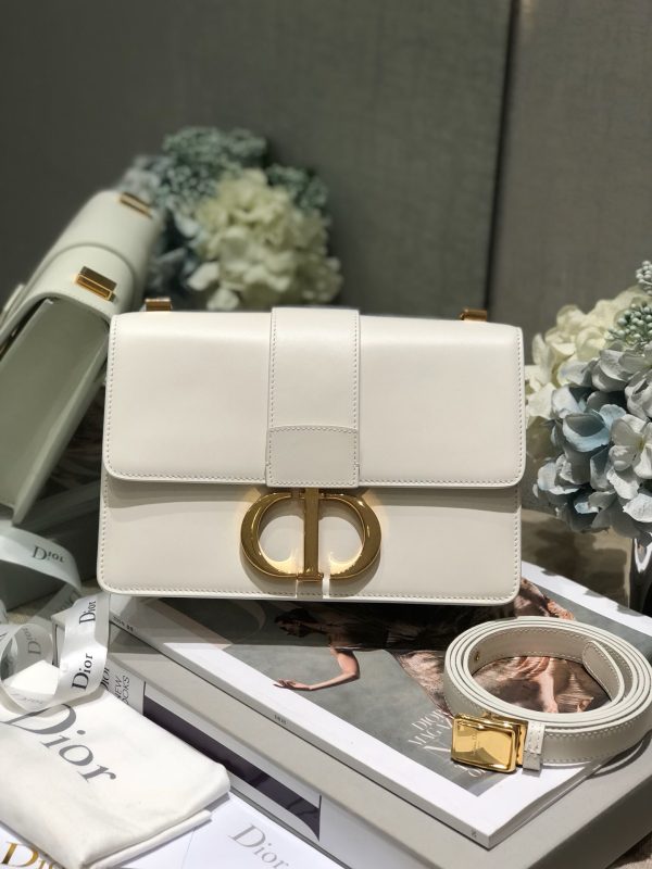 Replica Dior 30 Montaigne Bag in Latte Box Calfskin