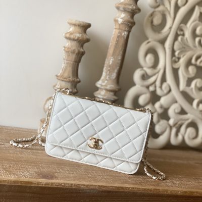 Chanel Replica Wallet On Chain - White Ap1450