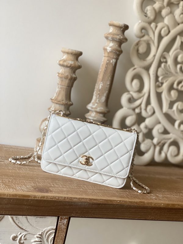 Chanel Replica Wallet On Chain - White Ap1450