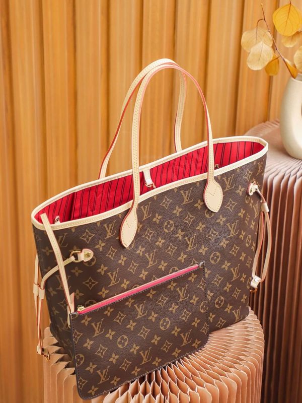 Replica LV Monogram Neverfull Red PM/MM/GM M41177 Tote - Image 7