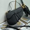 Best Replicas Bags - Replica Dior Saddle Bag - Black Grained Calfskin M0455Cbaa_M900 Shop For Best Louis Vuitton LV Replica Bags With Cheap Price
