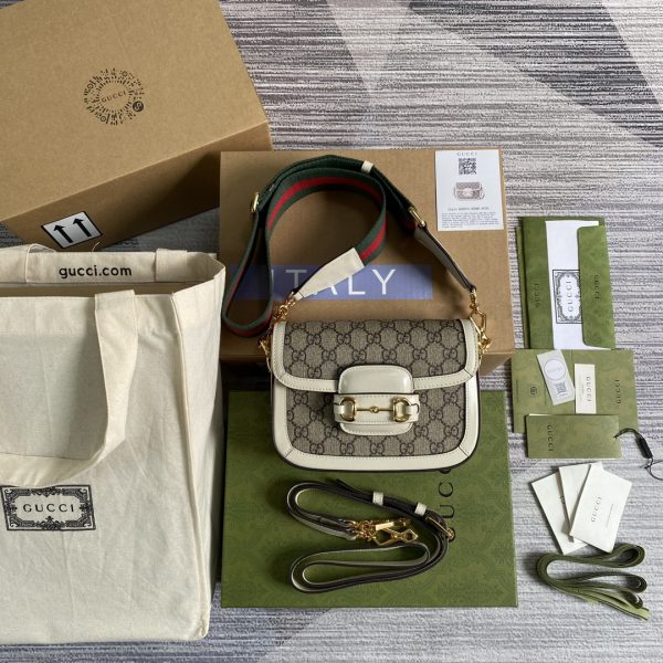 Gucci Horsebit Min Replica - White 658574 - Image 2