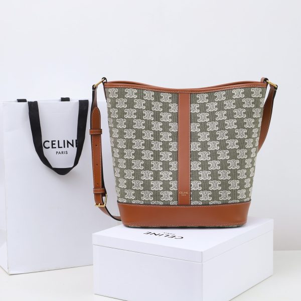 Celine Triomphe Medium Bucket Bag Replica - Image 9