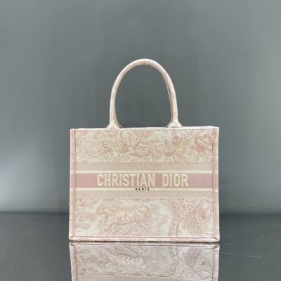 Replica Dior Pink Book Tote w/ Toile De Jouy Embroidery M1296Ztdt_M956