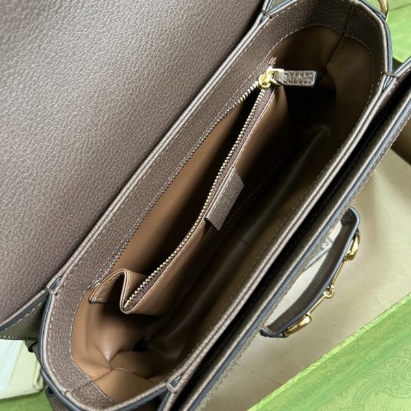 Replica Gucci Horsebit 1955 Brown Leather Shoulder Bag 602204 - Image 3