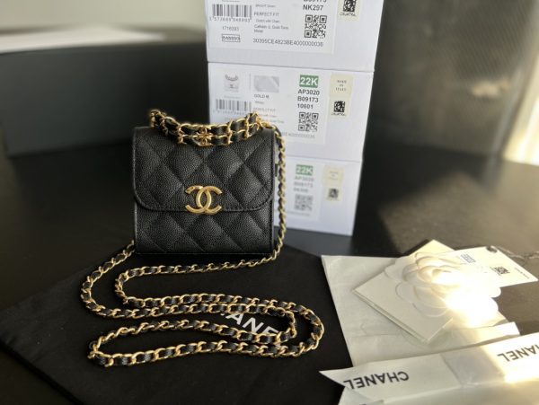 Chanel-Inspired Quilted Clutch with Chain Strap