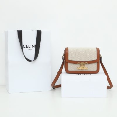 Celine Teen Triomphe Replica Bag - Textile & Calfskin