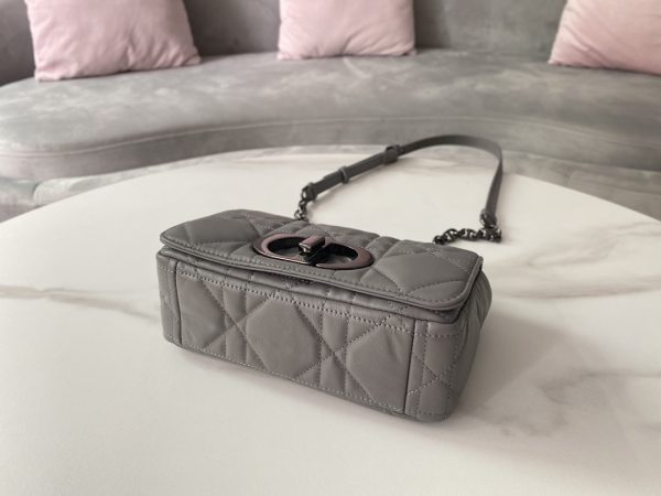 Replica Dior Small Caro Bag in Black Grained Calfskin - Image 2