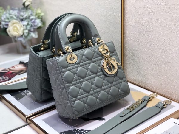 Replica Dior Lady Bag - Blue Patent Cannage Calfskin - Image 7