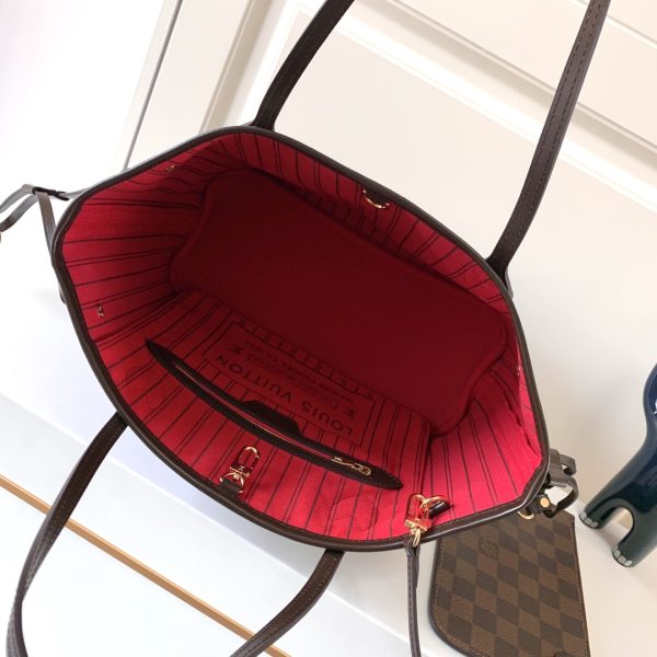 Louis Vuitton Damier Ebene Neverfull Bag M41603 Replica Red GM/PM/MM - Image 9