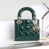 Best Replicas Bags - Replica Dior Mini Lady Dior Bag - Emerald Green Patent Calfskin Shop For Best Louis Vuitton LV Replica Bags With Cheap Price