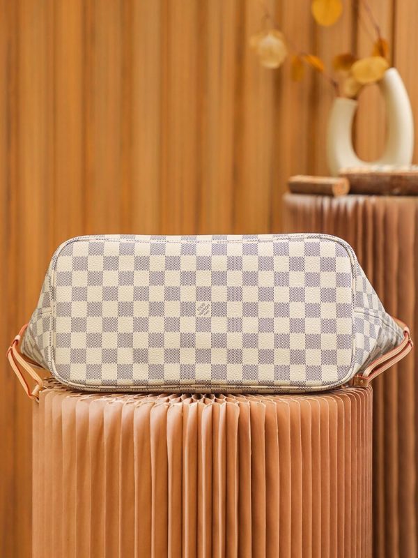 Replica LV Damier Azur Neverfull Tote White PM/MM/GM - Image 3