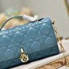 Best Replicas Bags - Replica Dior Mini Bag: Peacock Blue Cannage Lambskin Shop For Best Louis Vuitton LV Replica Bags With Cheap Price