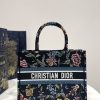 Best Replicas Bags - Replica Dior Book Tote Medium Black Multicolor Dior Petites Fleurs Shop For Best Louis Vuitton LV Replica Bags With Cheap Price