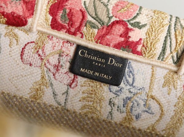 Replica DiorBook Tote: Natural Multicolor Raffia Embroidered Design - Image 2