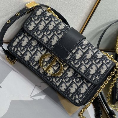 Blue Dior Oblique Jacquard Replica 30 Montaigne Bag M9208Utzq_M928