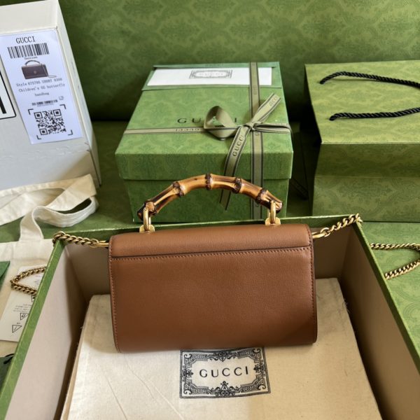 Replica Gucci GG Bamboo Top Handle Bag | Stylish & Compact - Image 6