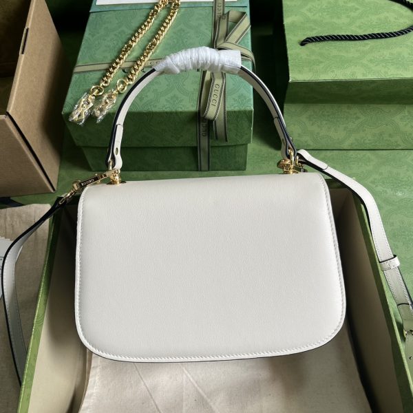 White Gucci Blondie Top-Handle Replica Bag - Style 735101 - Image 7