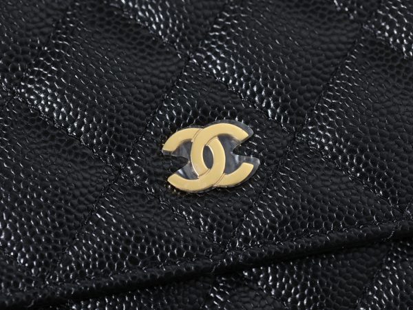 Chanel Replica WOC Black with Gold Chain Bag - Image 5