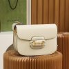Best Replicas Bags - Replica Gucci Horsebit Shoulder Bag White Leather 602204 Shop For Best Louis Vuitton LV Replica Bags With Cheap Price