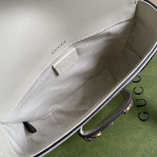 Gucci Horsebit Min Replica - White 658574 - Image 3