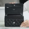 Best Replicas Bags - Chanel Replica Wallet on Chain in Black Shop For Best Louis Vuitton LV Replica Bags With Cheap Price