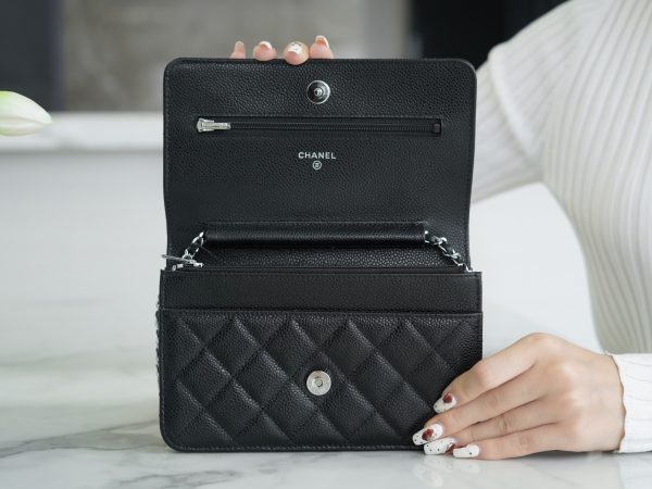 Chanel Replica Wallet on Chain in Black - Image 7