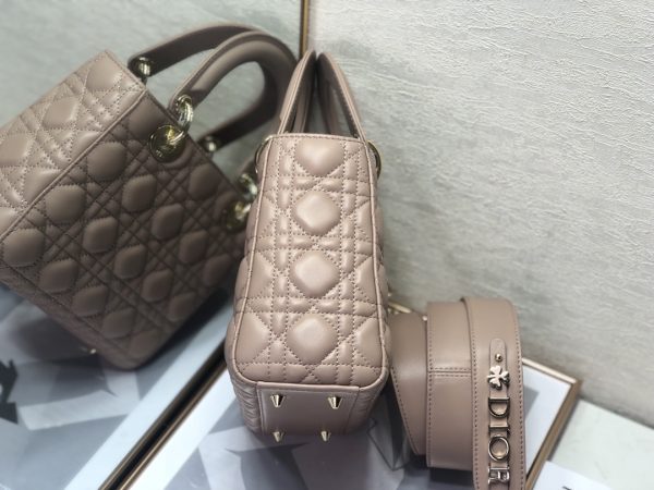 Replica Dior Lady Dior Cherry Rose Patent Calfskin Bag - Image 7