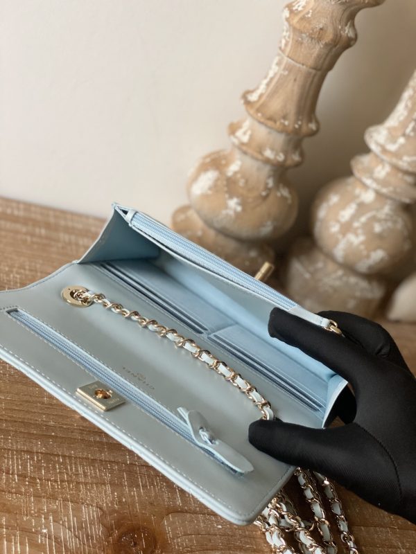 Chanel Replica Wallet On Chain - Cloud Blue Ap1450 - Image 4