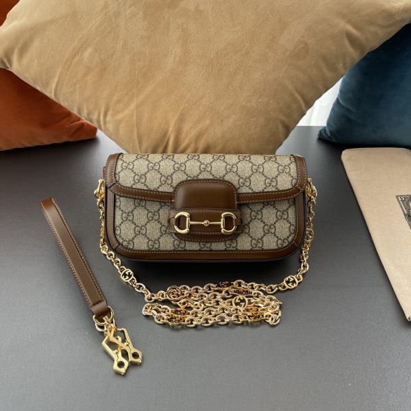 Replica Gucci Horsebit 1955 Shoulder Bag in Black Leather - Image 6