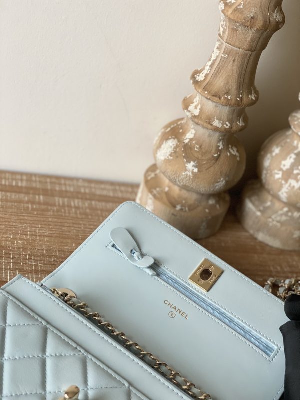 Chanel Replica Wallet On Chain - Cloud Blue Ap1450 - Image 5