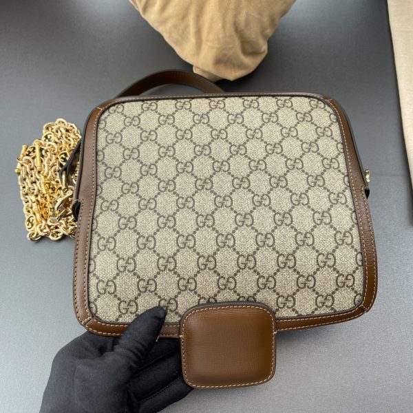 Replica Gucci Horsebit 1955 Shoulder Bag in Black Leather - Image 5