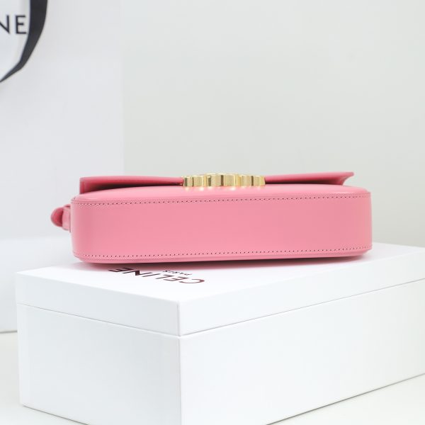 Replica Celine Triomphe Shoulder Bag - Shiny Calfskin Pink - Image 7