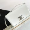Best Replicas Bags - White Celine Triomphe Trapeze Calfskin Replica Bag Shop For Best Louis Vuitton LV Replica Bags With Cheap Price