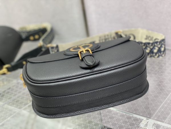 Replica Dior Bobby Bag Black Box Calfskin, Blue Oblique Strap M9320Umob - Image 5