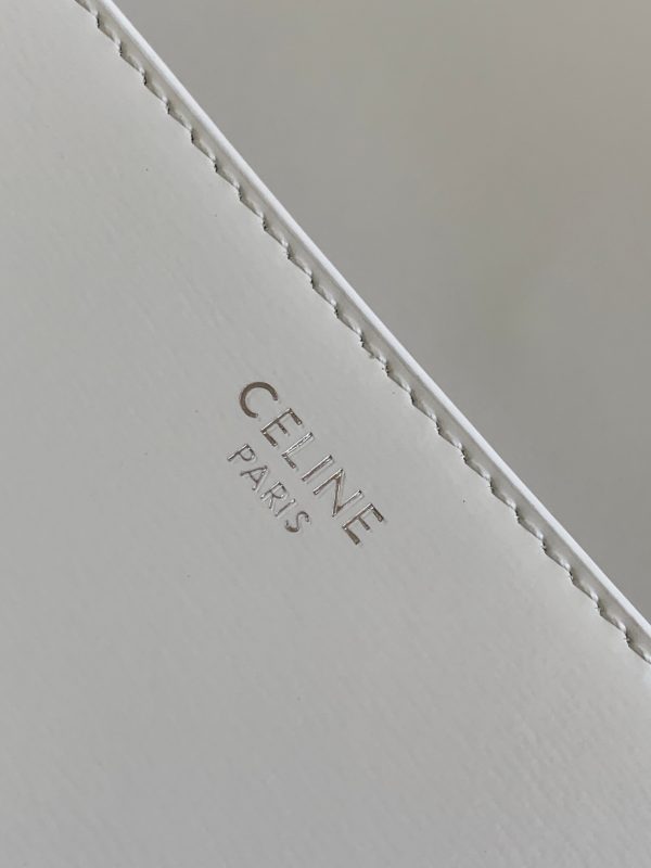 White Celine Triomphe Trapeze Calfskin Replica Bag - Image 3