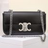 Best Replicas Bags - Celine Triomphe Replica Shoulder Bag - Shiny Calfskin Silver Shop For Best Louis Vuitton LV Replica Bags With Cheap Price