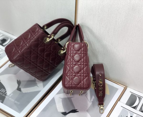 Replica Dior Lady Bag Cherry Red Patent Calfskin M0565Owcb_M323 - Image 9