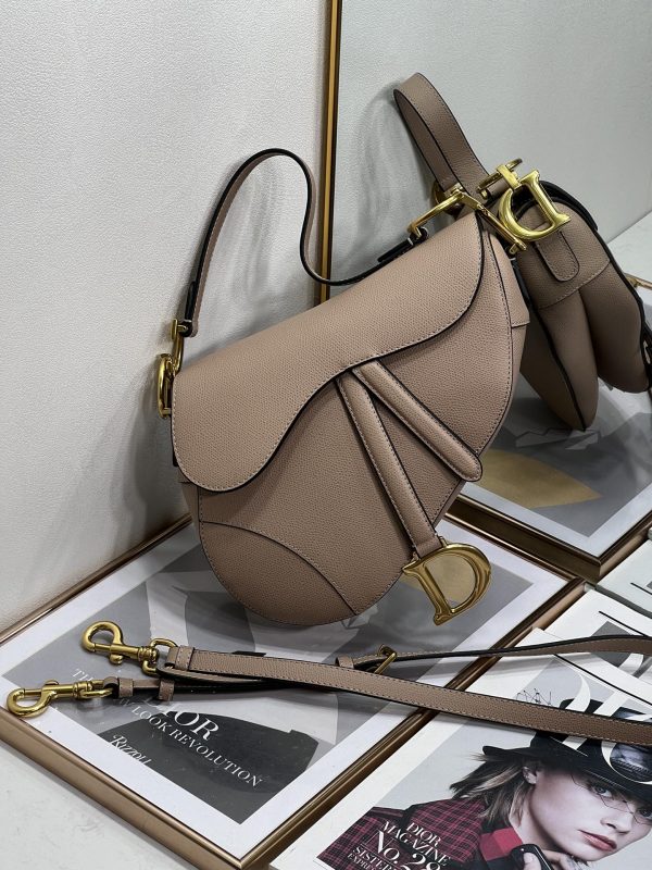 Replica Dior Saddle Bag in Sand Pink Calfskin - M0455Cbaa_M84P - Image 5