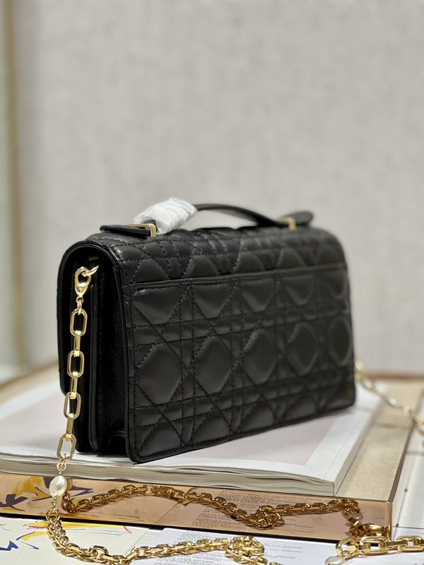 Replica Dior Miss Mini Bag Black Lambskin Cannage Design - Image 7
