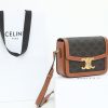 Best Replicas Bags - Black Celine Teen Triomphe Replica Bag - Canvas & Calfskin Shop For Best Louis Vuitton LV Replica Bags With Cheap Price