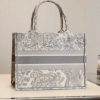 Best Replicas Bags - Replica Dior Book Tote: Gray Toile De Jouy Embroidery Bag Shop For Best Louis Vuitton LV Replica Bags With Cheap Price